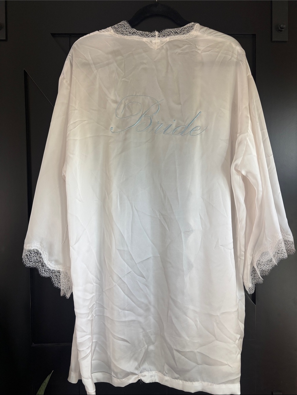 Victoria's Secret White Satin "Bride" Embroidered Robe